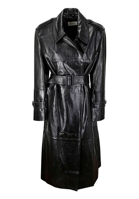 Trench in nappa alfeo in nero Maxmara sportmax - donna